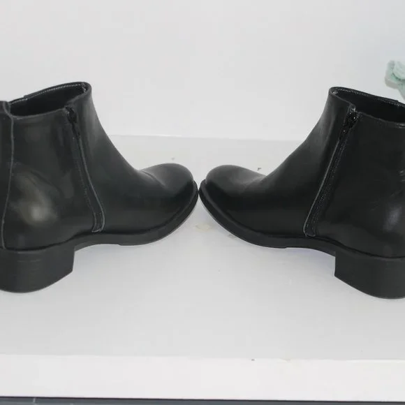 NEW Narf Genuine Leather Ankle Black Boots Womens Sz 37 / 6.5 made in Spain - Picture 7 of 8